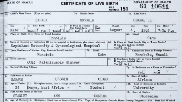 long form birth certificate obama. Obama birth certificate